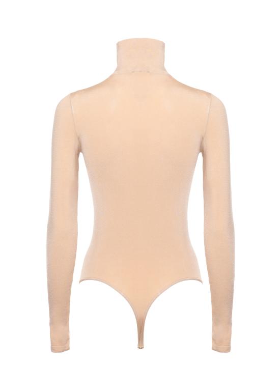 26SS 월포드 바디수트 티셔츠 75084 4816 Beige - WOLFORD