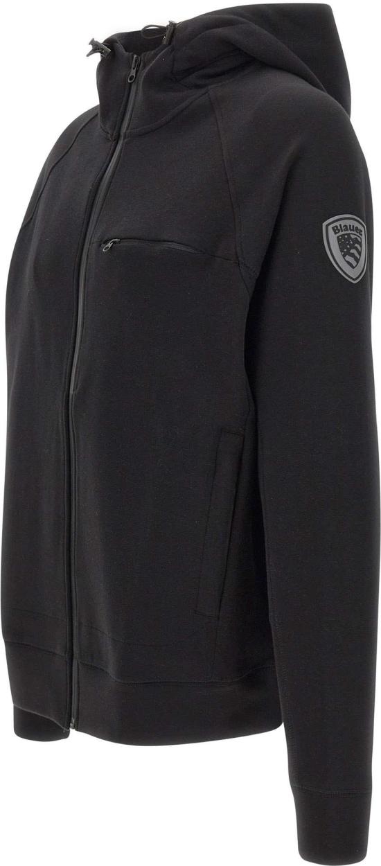 26SS 블라우어 후드 티셔츠 26SBLUF02034007441999 BLACK - BLAUER
