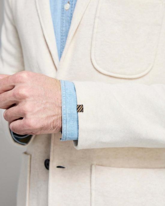  빌리 리드 수트 자켓 헤더드 니트 스포츠 코트 오트밀 헤더 - BILLY REID