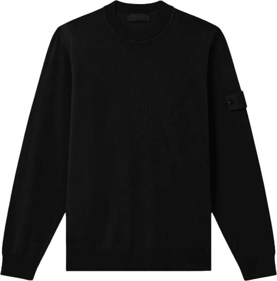 26FW 스톤 아일랜드 스웨터 STONEISLANDL2S155100074S00FCV0029LIGHTPURERWSWOOLGHOSTCREWNECKBLACK