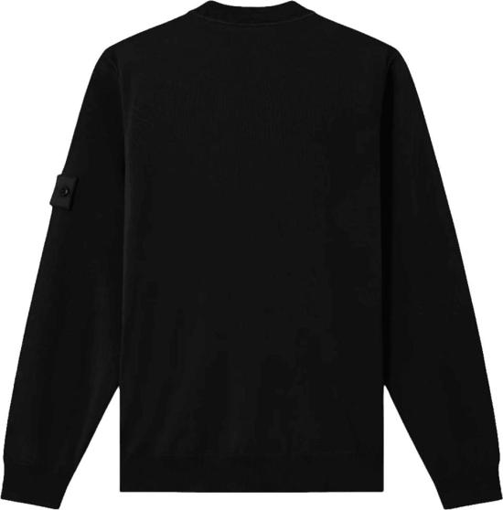 26FW 스톤 아일랜드 스웨터 STONEISLANDL2S155100074S00FCV0029LIGHTPURERWSWOOLGHOSTCREWNECKBLACK - STONE ISLAND