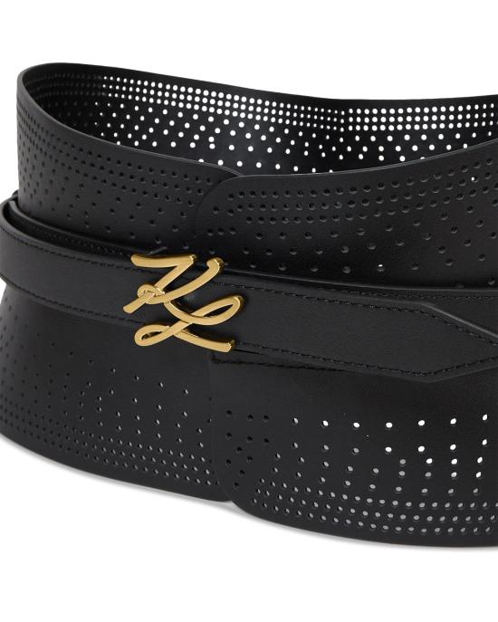 26FW 칼라거펠트 와이드 벨트 B3W33015 999 NERO - KARL LAGERFELD