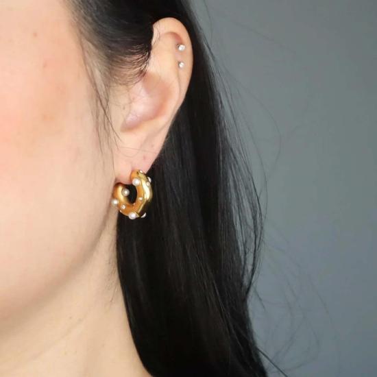  JESSA Jewelry 이어링 제사 주얼리 대즐 후프 귀걸이 골드 - OTHER BRANDS