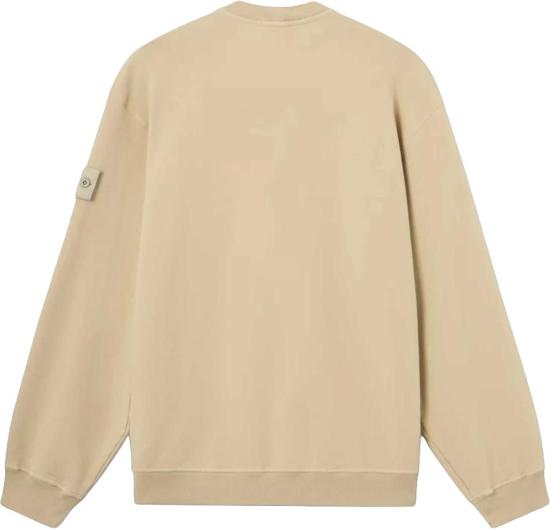 26FW 스톤 아일랜드 스웨터 STONEISLANDL2S156100069S0F53V0090ORGANICCOTTONSTRETCHFLEECEGHOSTSWEATERBEIGE WHITE - STONE ISLAND