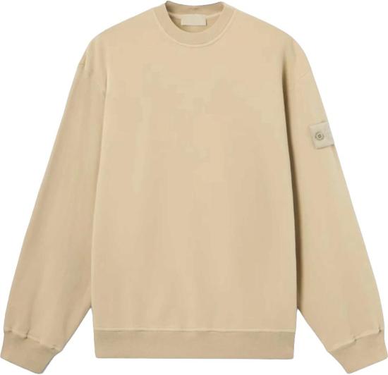 26FW 스톤 아일랜드 스웨터 STONEISLANDL2S156100069S0F53V0090ORGANICCOTTONSTRETCHFLEECEGHOSTSWEATERBEIGE WHITE