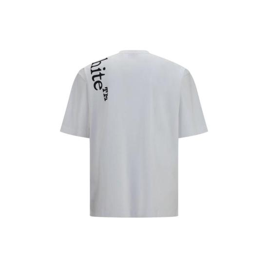  오프화이트 반팔 티셔츠 버티컬 북키쉬 스케이트 티셔츠 화이트 - OFF WHITE