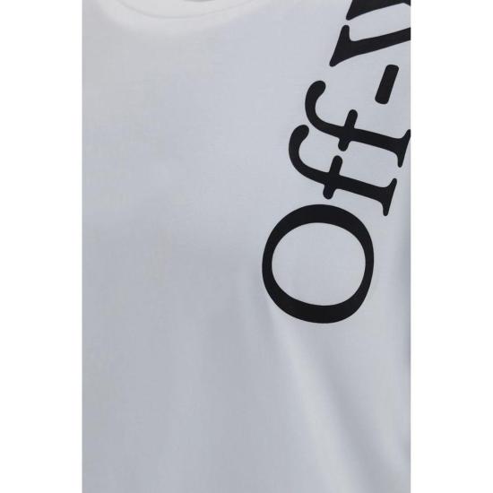  오프화이트 반팔 티셔츠 버티컬 북키쉬 스케이트 티셔츠 화이트 - OFF WHITE