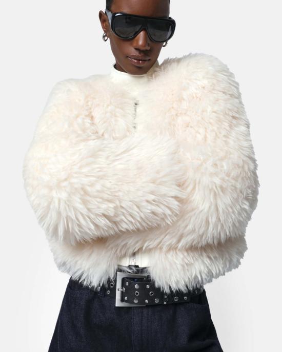  아파리 무스탕 Apparis Lillet Shag Fur Bomber 아이보리 - APPARIS