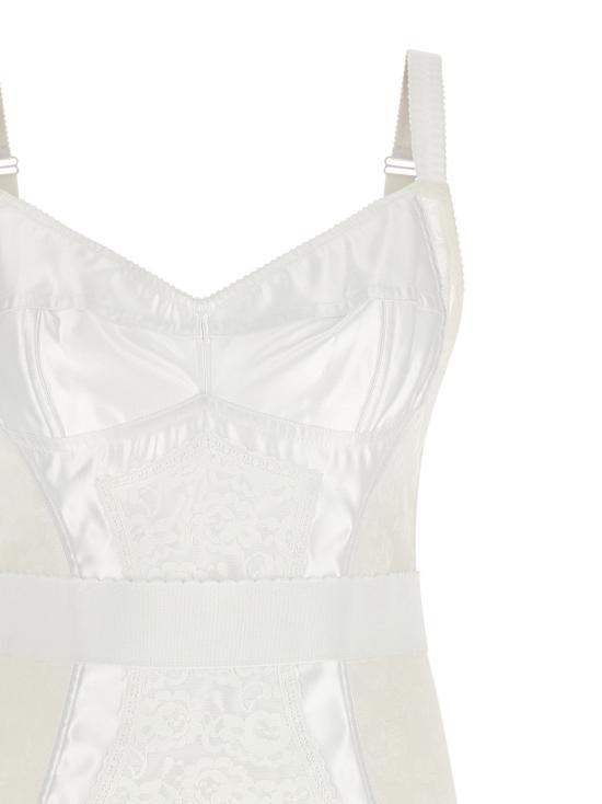 26SS 돌체앤가바나 미디 원피스 코르셋 드레스 화이트 - DOLCE & GABBANA