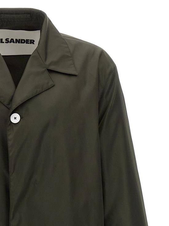 25SS 질샌더 트렌치 코트 싱글 브레스트 , 코트 및 , 녹색 - JIL SANDER