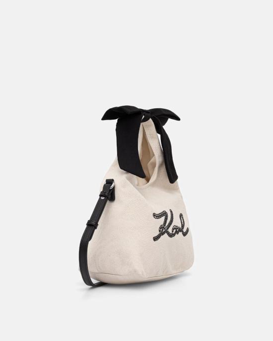 26FW 칼라거펠트 토트백 B3W50009 106 BIANCO NERO - KARL LAGERFELD