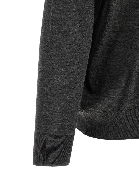 26FW 키톤 폴로 티셔츠 14미크론 울 폴로 셔츠 (회색) - KITON