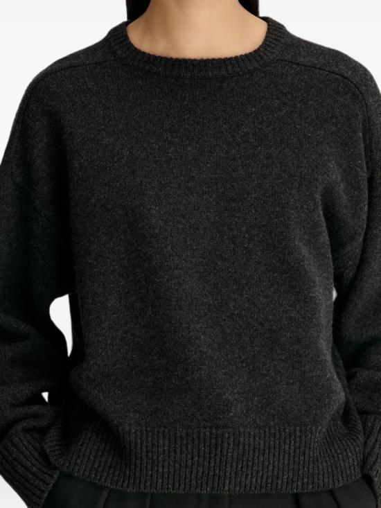 26FW 루루 드 세종 긴팔 티셔츠 BREHACHARCOALMELANGE Gray - LOULOU DE SAISON