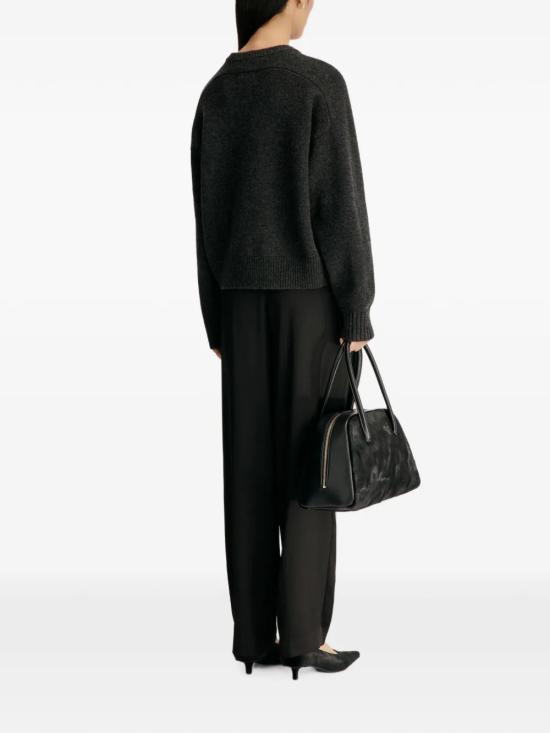 26FW 루루 드 세종 긴팔 티셔츠 BREHACHARCOALMELANGE Gray - LOULOU DE SAISON