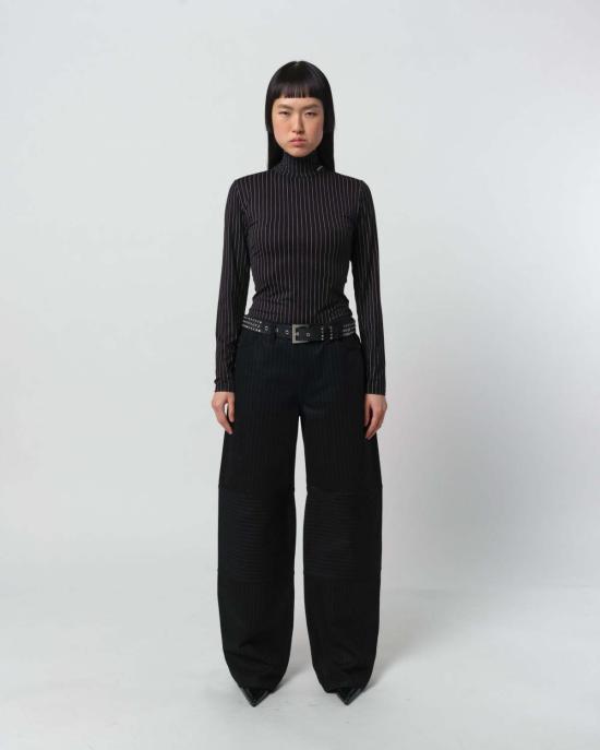 25FW 아파리 데님 팬츠 스 샘플 와이어트 배럴 진 핀스트라이프