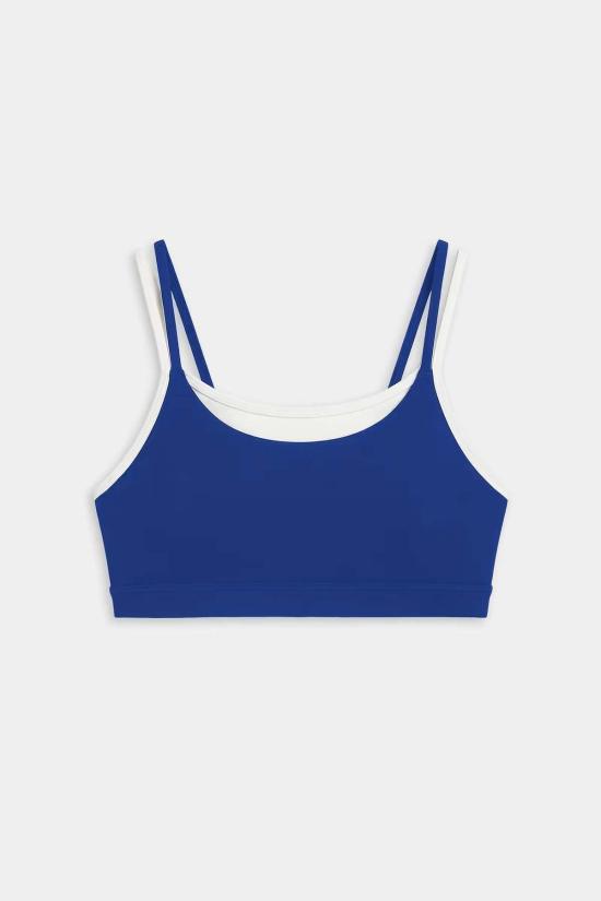  스플리츠 59 트레이닝 티셔츠Splits 59 Elliah Airweight Double Layer Bra 코발트/화이트 - SPLITS 59