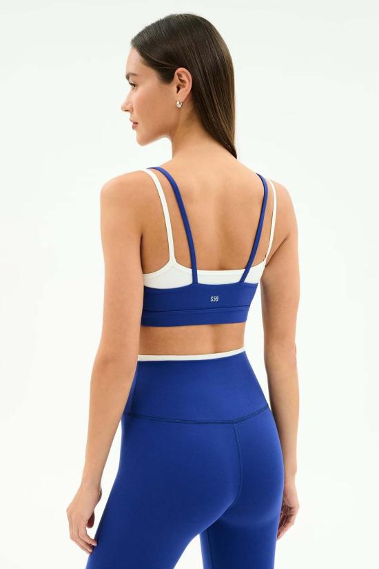  스플리츠 59 트레이닝 티셔츠Splits 59 Elliah Airweight Double Layer Bra 코발트/화이트 - SPLITS 59