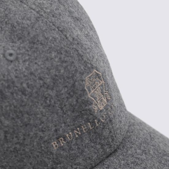 26FW 브루넬로 쿠치넬리 모자 M038P9850 CGQ69 GREY - BRUNELLO CUCINELLI