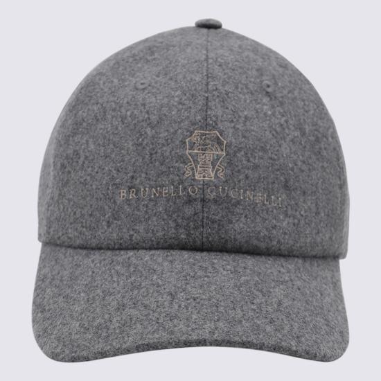 26FW 브루넬로 쿠치넬리 모자 M038P9850 CGQ69 GREY - BRUNELLO CUCINELLI
