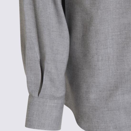 26FW 브루넬로 쿠치넬리 긴팔 셔츠 MY6370627 C045 LIGHT GREY - BRUNELLO CUCINELLI