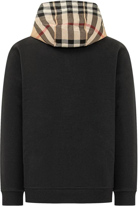 26FW 버버리 체크 후드 코튼 지퍼 후드 8060705A1189 BLACK - BURBERRY