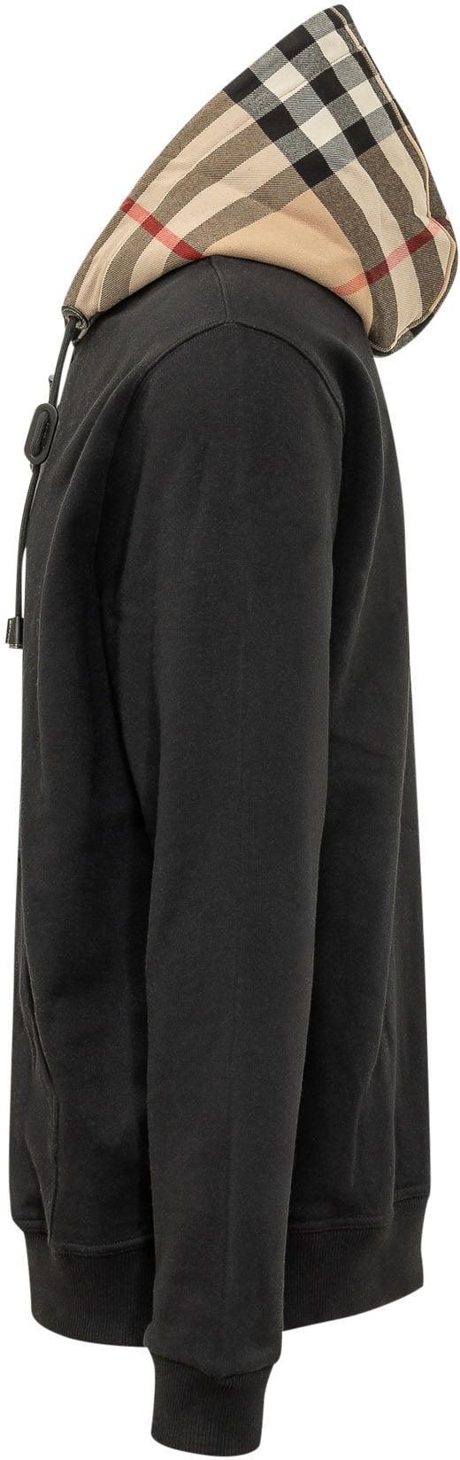 26FW 버버리 체크 후드 코튼 지퍼 후드 8060705A1189 BLACK - BURBERRY