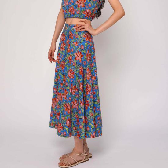  러브 더 라벨 롱 스커트 트리샤 스커트 아카이브 튤립 리버티 - LOVE THE LABEL