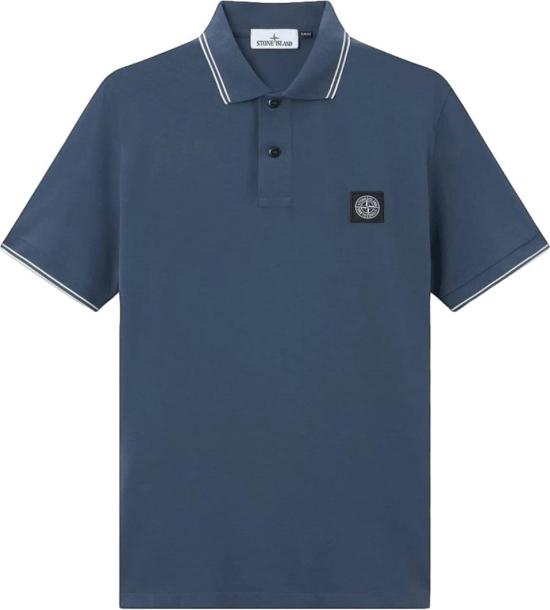 26FW 스톤 아일랜드 폴로 티셔츠 STONEISLANDL2S152200010S0018V002EORGANICCOTTONPIQUEWITHSTRETCHPOLOSHIRTDARKBLUE