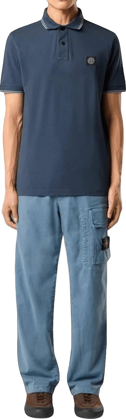 26FW 스톤 아일랜드 폴로 티셔츠 STONEISLANDL2S152200010S0018V002EORGANICCOTTONPIQUEWITHSTRETCHPOLOSHIRTDARKBLUE - STONE ISLAND