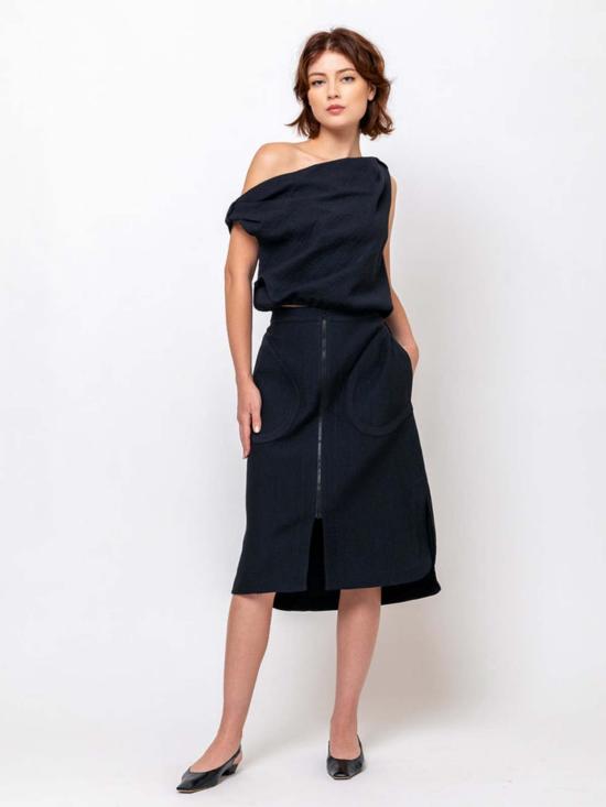  레이첼 코미 미디 스커트 킬리슨  블랙 - RACHEL COMEY