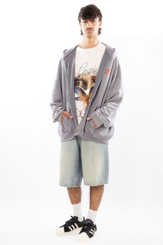26SS 윌리 차바리아 후드 티셔츠 WCJSY0172 CONCRETE Grey - WILLY CHAVARRIA