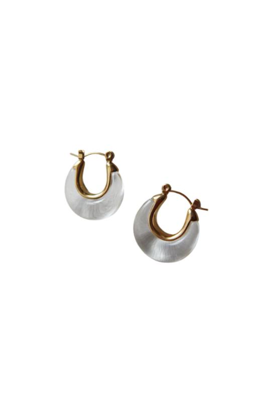  JESSA Jewelry 이어링 제사 주얼리 밀리 아크릴 후프 귀걸이