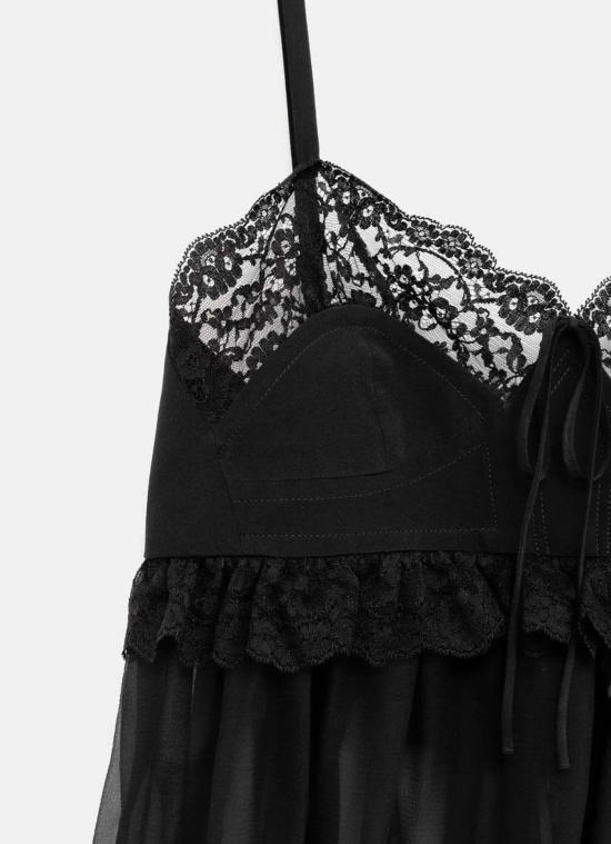  끌로에 블라우스 Chloé Haut En Crpe De Chine Soie 탑 블랙 - CHLOE