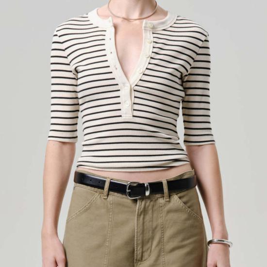  시티즌 오브 휴머니티 반팔 티셔츠 인류 시민 Nali S/S Henley Top