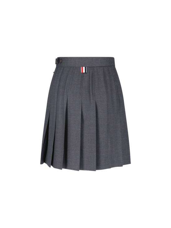 26FW 톰브라운 슈퍼 120수 스쿨 유니폼 드롭백 플리츠 미니 스커트 FGC402V 00626 025 GREY - THOM BROWNE