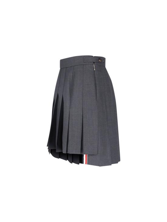 26FW 톰브라운 슈퍼 120수 스쿨 유니폼 드롭백 플리츠 미니 스커트 FGC402V 00626 025 GREY - THOM BROWNE