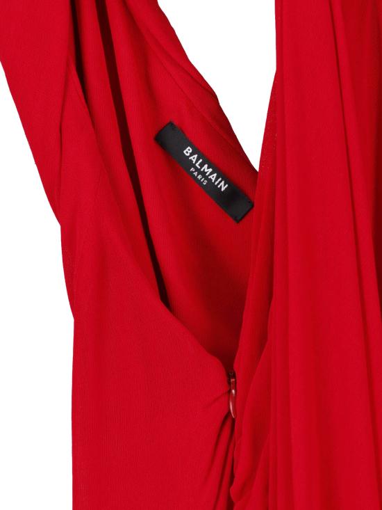 26FW 발망 미디 원피스 HF1RPB50JM05 3GO Red - BALMAIN
