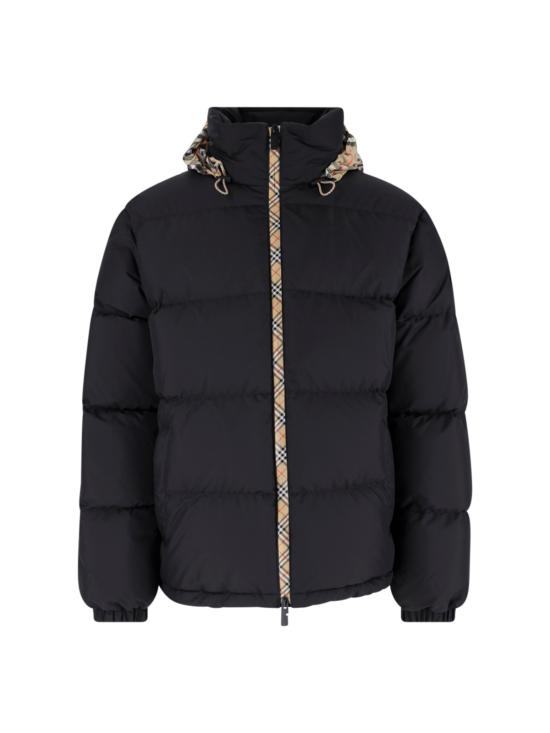 26FW 버버리 체크 테이프 스노우든 푸퍼 자켓 8110196 A1189 Black