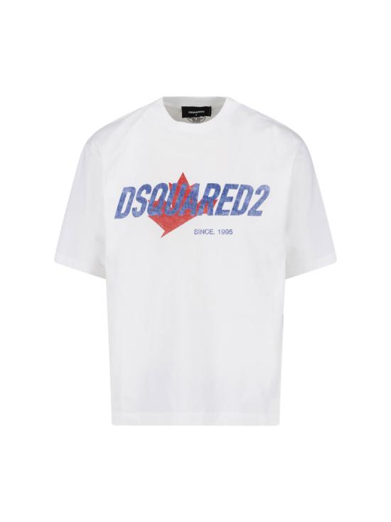 26FW 디스퀘어드2 반팔 티셔츠 S74GD1556 D20106 100 White