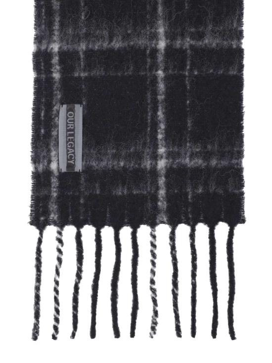 26FW 아워레가시 머플러/스카프 A4248EBF BLACK FUZZY ALPACA CHECK - OUR LEGACY