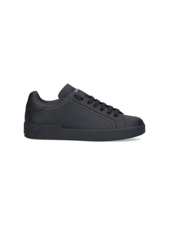 26FW 돌체앤가바나 카프스킨 포르토피노 스니커즈 CS1772 A1065 80999 Black