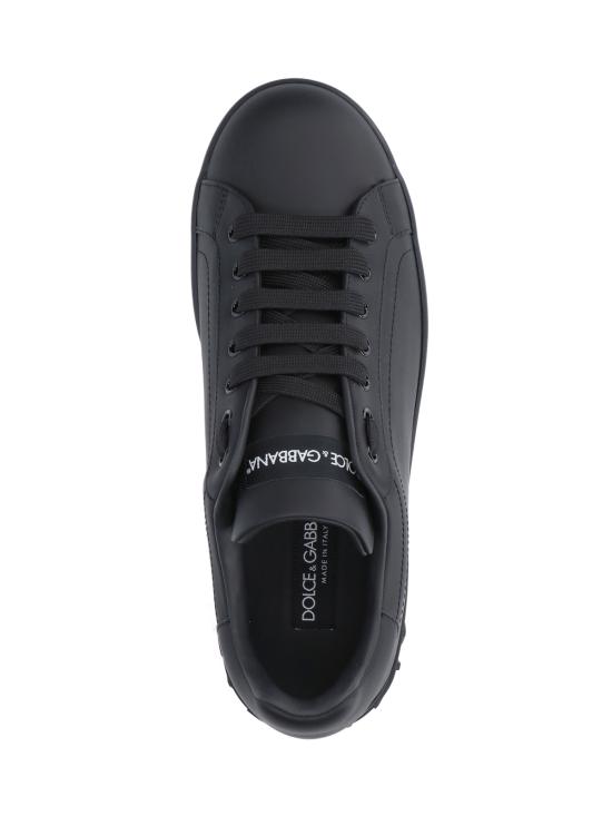 26FW 돌체앤가바나 카프스킨 포르토피노 스니커즈 CS1772 A1065 80999 Black - DOLCE & GABBANA