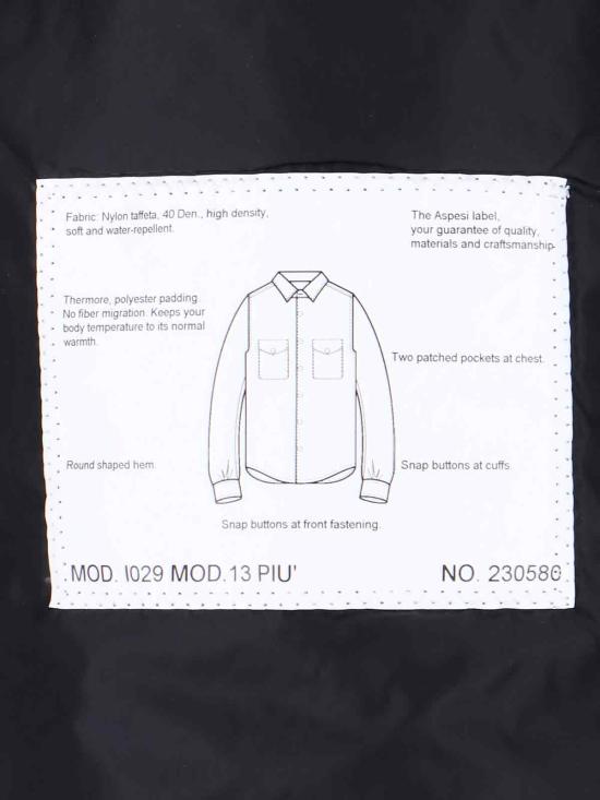 26FW 아스페시 셔츠 I029 7961 96241 Black - ASPESI