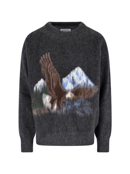 26FW 마르지엘라 이글 크루넥 스웨터 S50HL0078 M13321 001J GREY