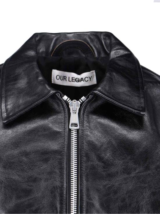 26FW 아워레가시 미니 자켓 탑 다이드 레더 블랙 M4239MTD TOP DYED BLACK LEATHER - OUR LEGACY