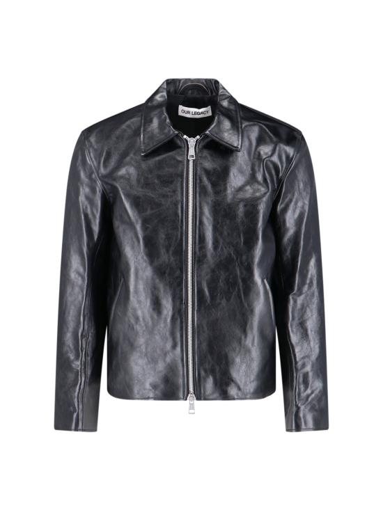 26FW 아워레가시 미니 자켓 탑 다이드 레더 블랙 M4239MTD TOP DYED BLACK LEATHER