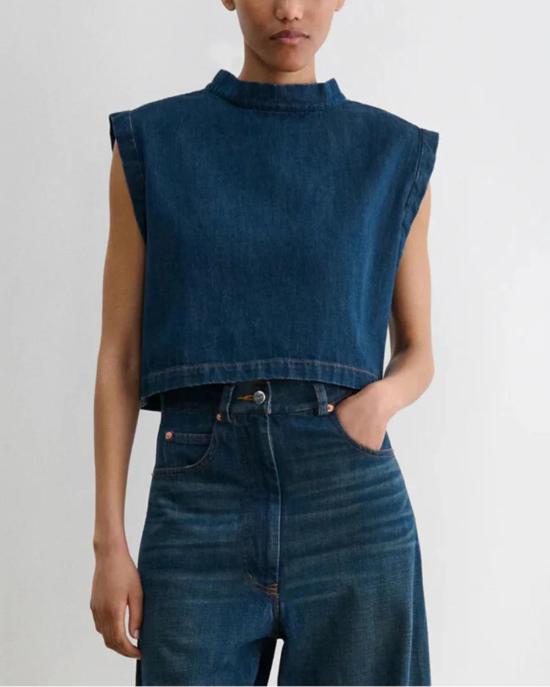  레이첼 코미 블라우스 바커스 탑 블루 - RACHEL COMEY