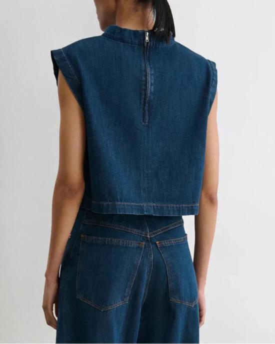  레이첼 코미 블라우스 바커스 탑 블루 - RACHEL COMEY
