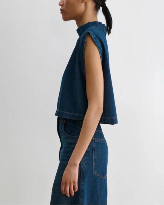  레이첼 코미 블라우스 바커스 탑 블루 - RACHEL COMEY