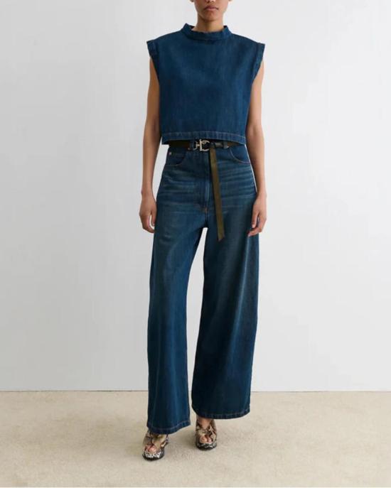  레이첼 코미 블라우스 바커스 탑 블루 - RACHEL COMEY